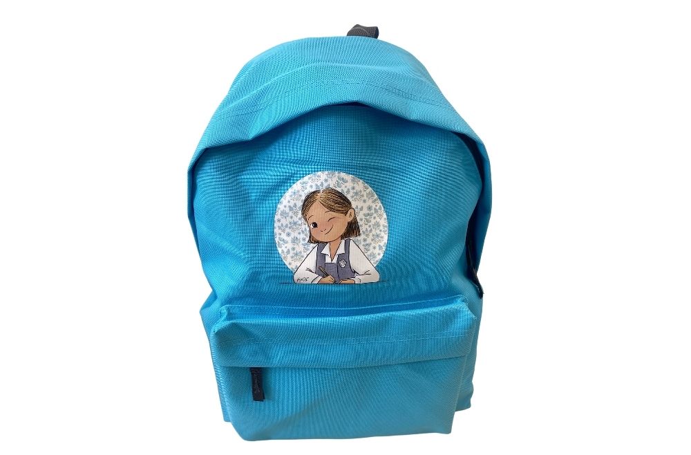 Mochila grande azulón
