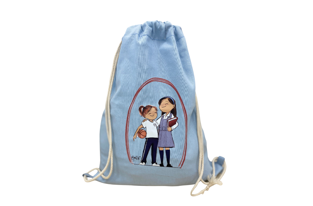 Mochila de deporte azul celeste
